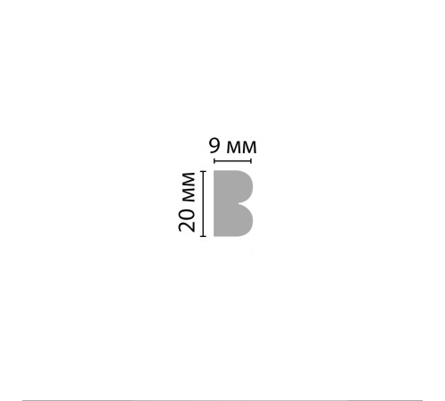 Молдинг гладкий DECOMASTER DI-113 полиуретан 20х9х2400 мм DI-113