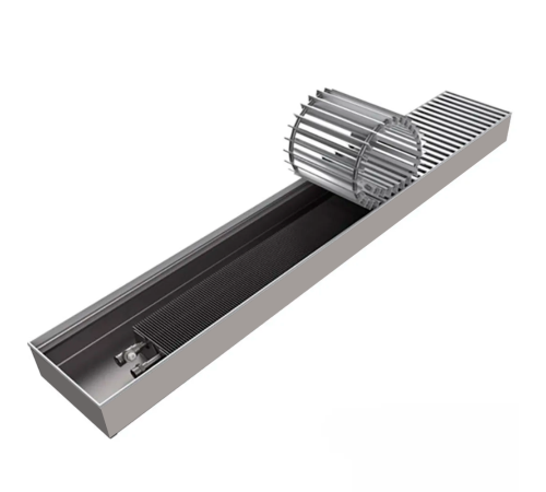 Внутрипольный конвектор КЗТО Бриз 200x100x1400 мм U-образное подключение БР2001001400U5АЛ12