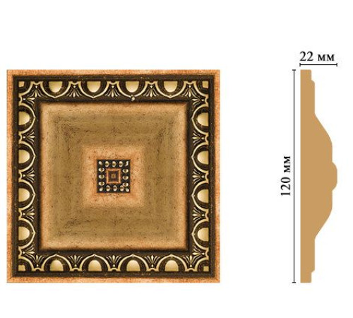 Вставка декоративная DECOMASTER D208 120х120х22 мм D208-57