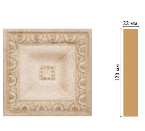 Вставка декоративная Decomaster D208-18D 120x120x22 мм D208-18D