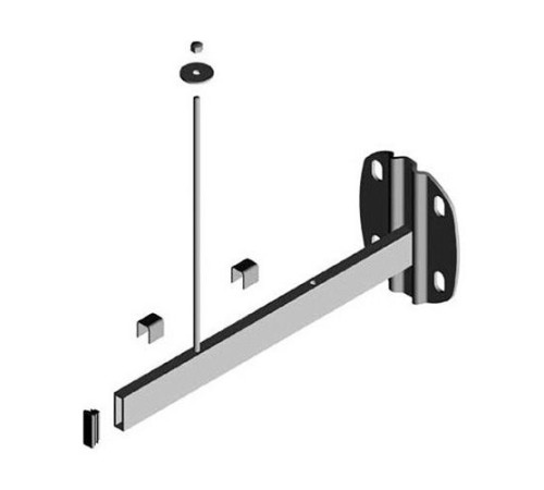 Кронштейн универсальный Wester 350 мм для крепления к стене/полу белый ZB00180001
