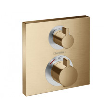Термостат hansgrohe Ecostat Square для 2 потребителей внешняя часть бронза 15714140