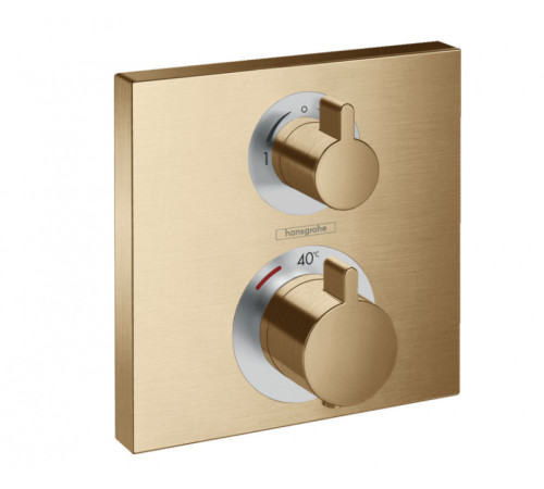 Термостат hansgrohe Ecostat Square для 2 потребителей внешняя часть бронза 15714140