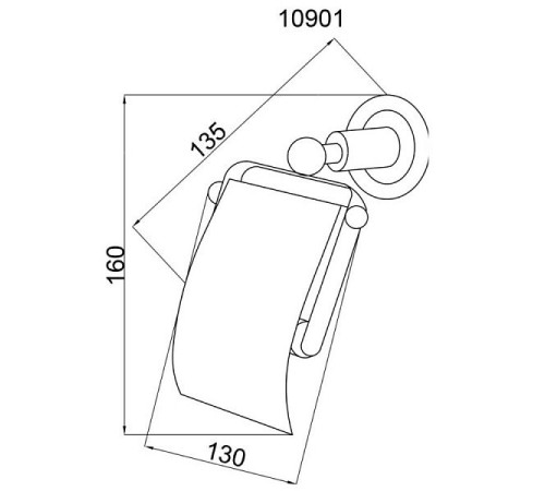 Держатель туалетной бумаги Boheme Murano Cristal с крышкой золото 10901-CRST-G