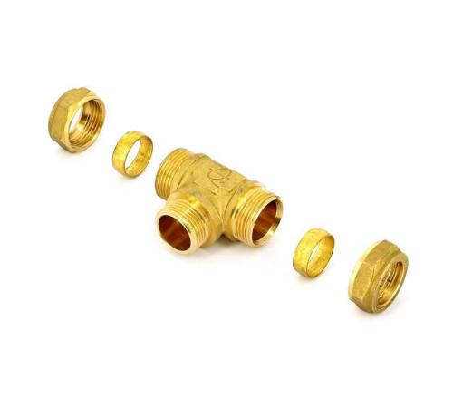 Тройник обжимной Tiemme 18х1/2х18 НР 1100207