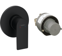 Смеситель для душа Hansgrohe Rebris E встраиваемый комплект на 1 потребитель черный матовый 72658670