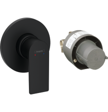 Смеситель для душа Hansgrohe Rebris E встраиваемый комплект на 1 потребитель черный матовый 72658670