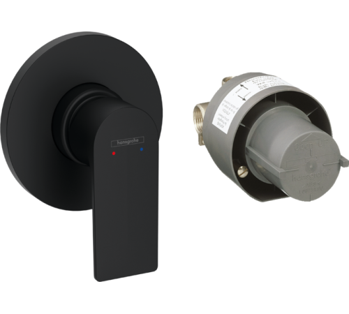 Смеситель для душа Hansgrohe Rebris E встраиваемый комплект на 1 потребитель черный матовый 72658670