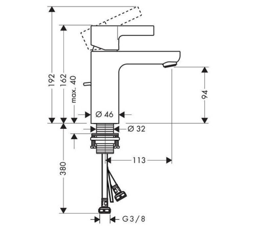 Смеситель для раковины Hansgrohe Metris S однорычажный хром 31060000