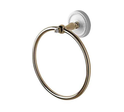 Полотенцедержатель-кольцо подвесной Devon&Devon Dorothy 21.5 см светлое золото/белый DOR407OT
