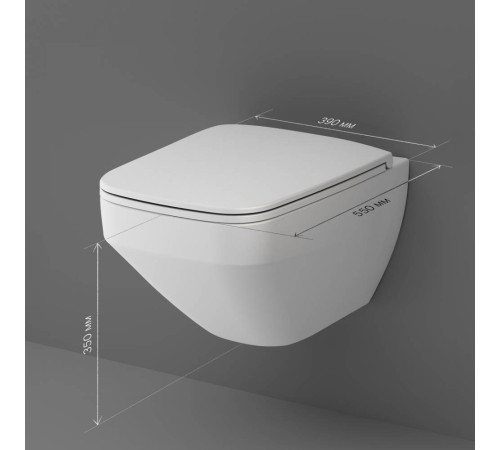 Унитаз подвесной AM.PM Inspire V2.0 FlashClean с сиденьем микролифт белый матовый C50A1700MWSC