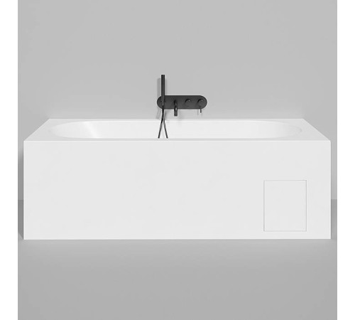 Ванна встраиваемая Salini Ornella 180х80х60 см овальная чаша S-Sense белый глянцевый комплект 102412G