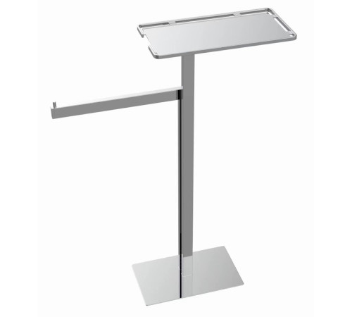 Стойка напольная с ершиком, полотенцедержателем и полкой Boheme Venturo хром 10952-CR