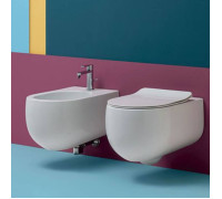 Биде подвесное Kerasan Flo 54х37 см 1 отверстие белое 312301