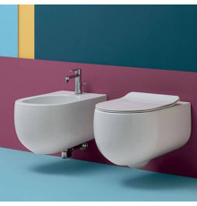 Биде подвесное Kerasan Flo 54х37 см 1 отверстие белое 312301