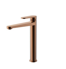 Смеситель для раковины AQUAMERIT Novara высокий медь шлифованная AQM6914BC