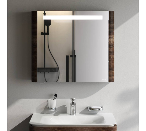 Зеркальный шкаф с подсветкой AM.PM Inspire V2.0 80 см левый орех M30MCL0801NF