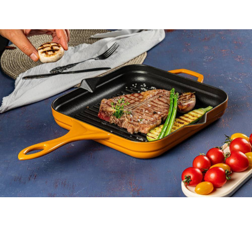 Сковорода-гриль квадратная Hascevher GTV 2828 Yellow 28х28 см A852528