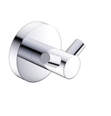 Крючок двойной Aquanet Trento латунный хром AQM7202CR