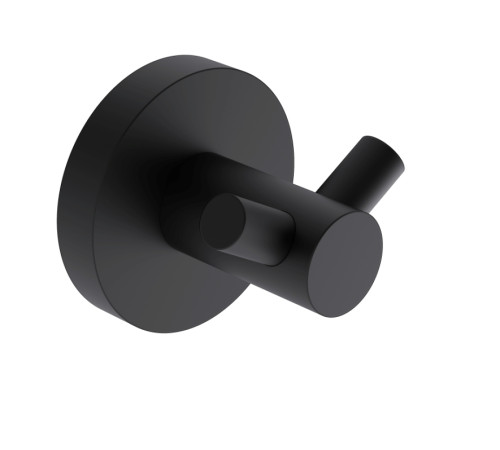 Крючок двойной Aquanet Trento латунный черный матовый AQM7202MB