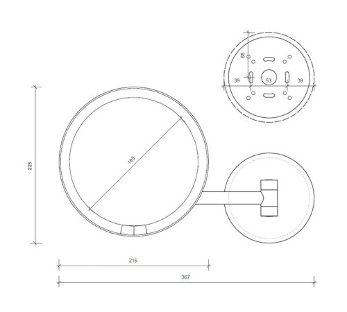 Зеркало косметическое Decor Walther Just Look WR 21.5 см подвесное LED 5x белый 0122350