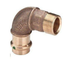 Угловой переход 90° Viega Sanpress с НР 22x3/4 SC-Contur 115623