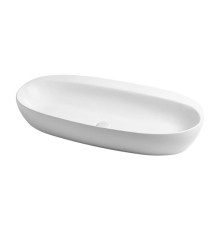 Раковина накладная Azzurra Elegance Circle 90x44x14 см без отв. ELLA090440C0BI