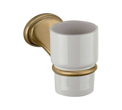 Стакан для зубных щеток Daniel Revival подвесной керамика белый бронза REPB940 br 63