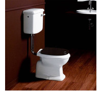 Унитаз SIMAS Arcade 36.5х55 см со средним бачком выпуск в пол белый/хром AR801bi / AR812Bbi / D23cr