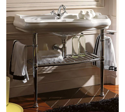 Консоль с раковиной Kerasan Retro 100х54.5 см напольная хром 7602/105001/730090