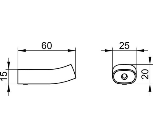 Крючок для полотенца KEUCO Edition 400 никель шлифованный 11514 050000