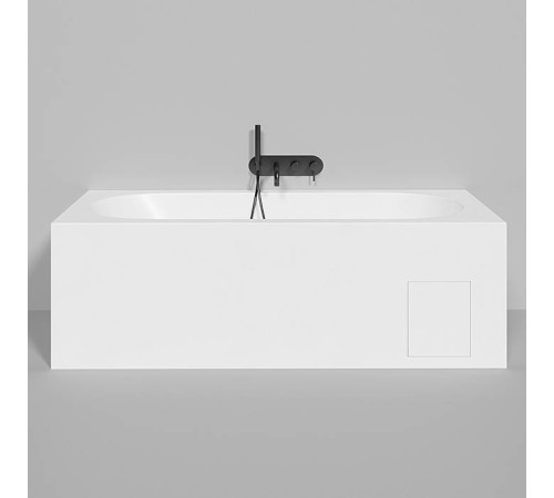 Ванна встраиваемая Salini Ornella 180х80х60 см овальная чаша S-Sense белый матовый 102312M/23101H