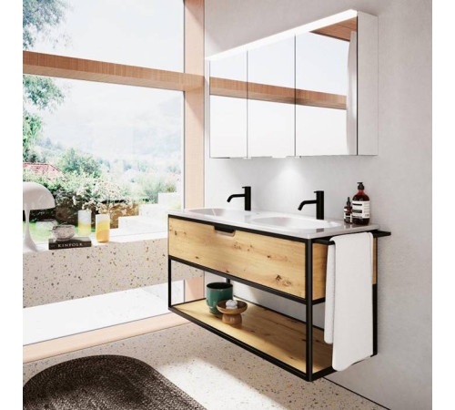 Полотенцедержатель Burgbad Vry 44 см подвесной черный матовый HHAS001