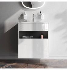 База под раковину AM.PM Func 60 см с нишей и 1 ящиком белый глянец M8FFUX0601WG