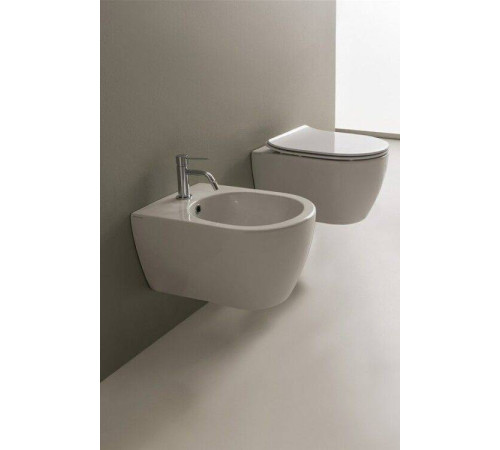 Биде подвесное Scarabeo Moon 360х505х280 мм белый 5521