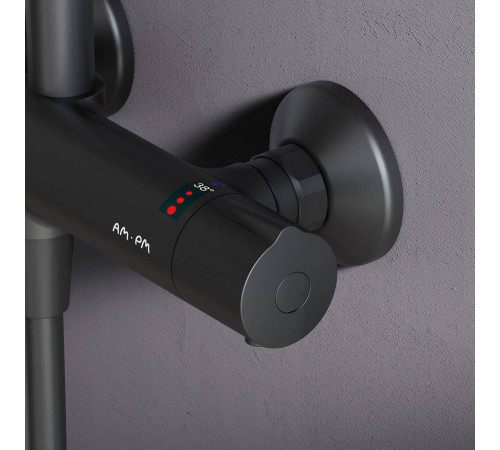 Душевая система AM.PM Like с термостатом черный матовый F0780422