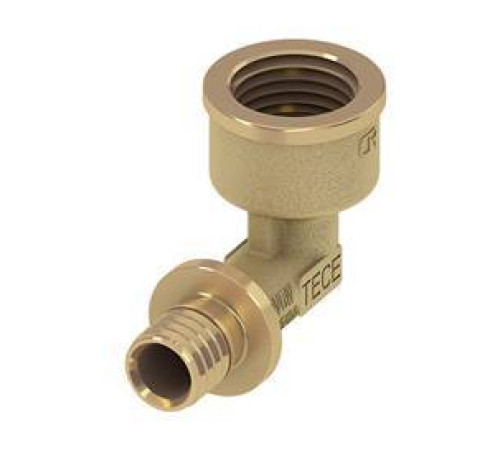 Уголок соединительный с муфтой TECE TECEspring AX 16 x 1/2 латунь 768016S
