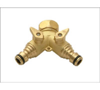 Разветвитель Y-образный REHAU с шаровыми кранами 3/4 латунный 238693