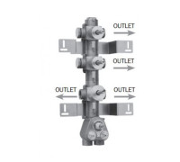 Внутренняя часть термостатического смесителя Bossini Oki/Cube на 4 потребителя с девиатором Z030271000