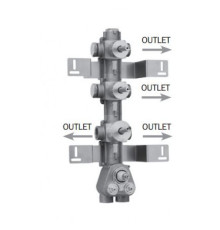 Внутренняя часть термостатического смесителя Bossini Oki/Cube на 4 потребителя с девиатором Z030271000