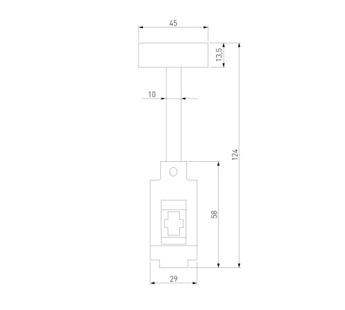Esthetic Magnetic Декоративная стойка с вводом питания 124 мм 85141/00