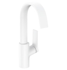 Смеситель для раковины Hansgrohe Vivenis 210 с поворотным изливом без сливного гарнитура матовый белый 75032700