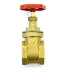 Задвижка клиновидная латунная Uni-Fitt 1 1/2 ВВ PN20 142G6000