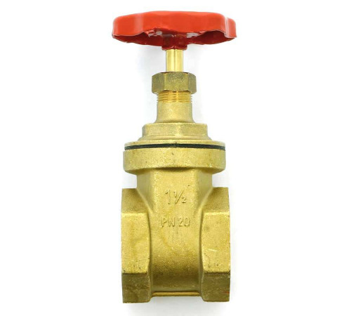 Задвижка клиновидная латунная Uni-Fitt 1 1/2 ВВ PN20 142G6000