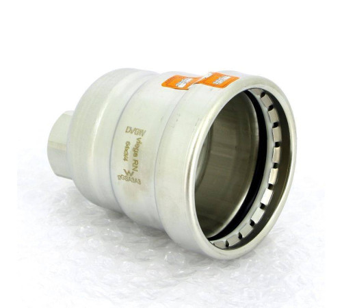 Заглушка пресс из нержавеющей стали Viega Sanpress Inox 64х3/4 ВР с дренажным отверстием 578183