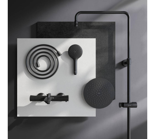 Душевая система AM.PM Like с термостатом черный матовый F0780522