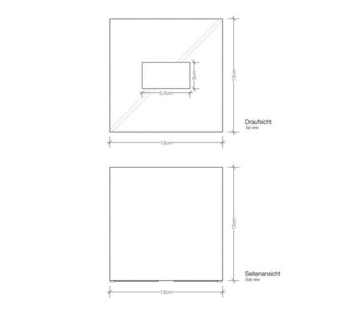 Диспенсер для салфеток Decor Walther Cube KB 83 13.3x13.3x13.5 см черный матовый 0845660