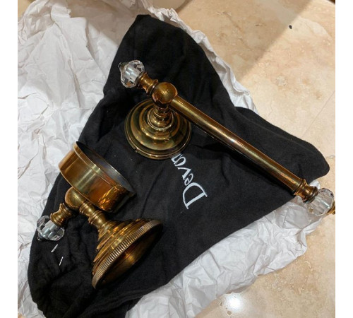 Держатель туалетной бумаги Devon&Devon Gemstone 23 см античная латунь GEM711-OTS