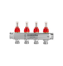 Коллектор Hoobs из нержавеющей стали с расходомерами 1 x 3/4 3 выхода HB-INCRO-804503
