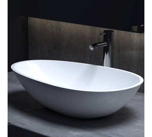 Раковина накладная Salini Paola 58х34.5х14 см S-Sense белый глянцевый 1101101G